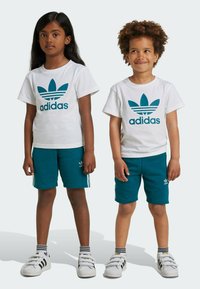 adidas Originals ADICOLOR KIDS - T-Shirt print - legacy teal   white