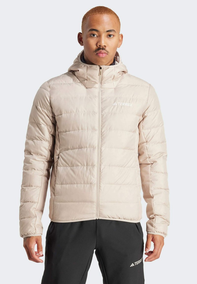 Adidas Terrex TERREX MULTI LIGHT DOWN HOODED - Chaqueta de plumas - beige