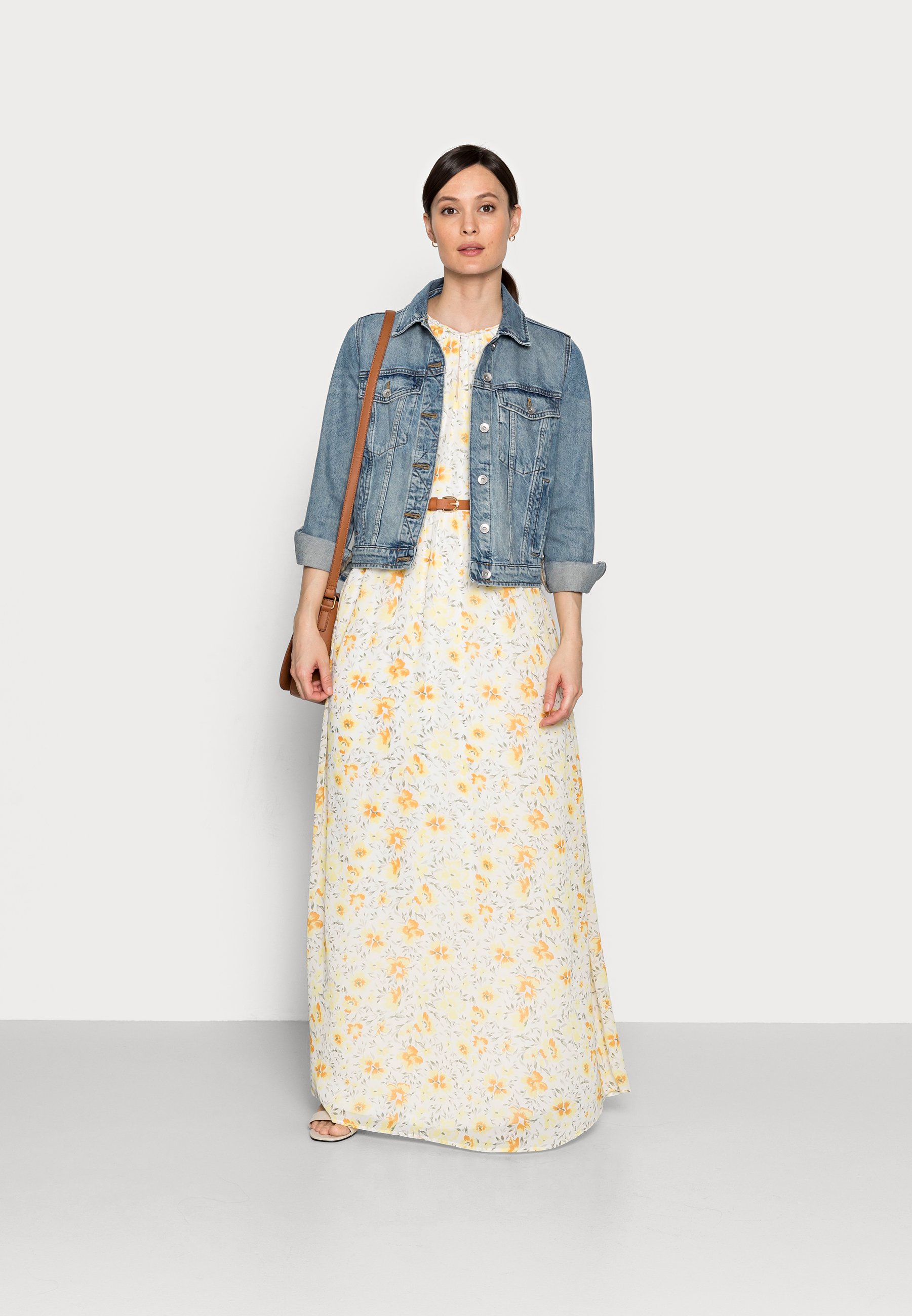Anna Field Vestito lungo - white/yellow/bianco - Zalando.it