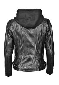 Mustang LEDERJACKE MIT SCHNALLEN - Leren jas - black