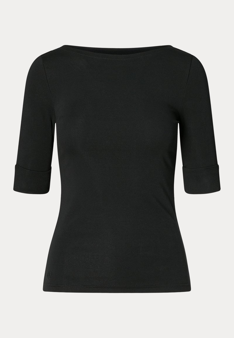 Lauren Ralph Lauren Petite STRETCH COTTON BOATNECK TEE - T-shirt basique - black
