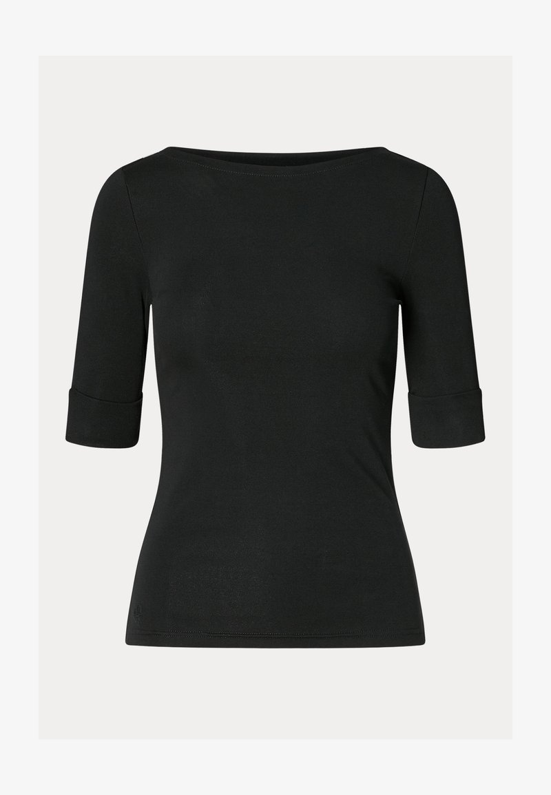 Lauren Ralph Lauren Petite STRETCH COTTON BOATNECK TEE - Jednoduché tričko - black