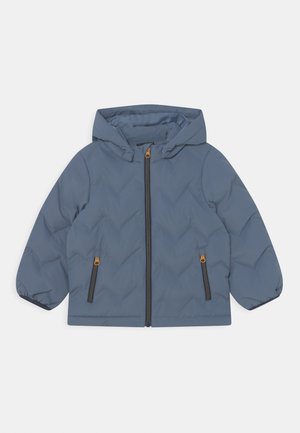 HOODED PUFFER JACKET - Abrigo de invierno - china blue