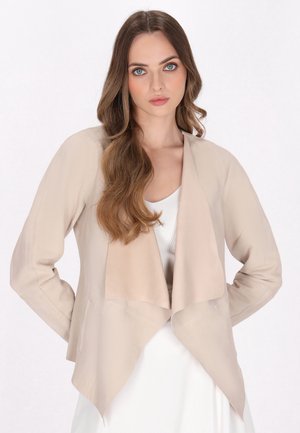 DreiMaster, DREIMASTER JACKET - Leren jas - offwhite
