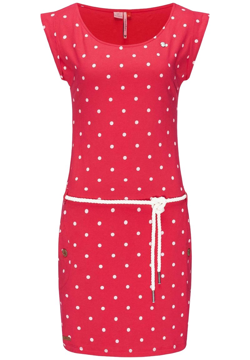 Ragwear - TAG DOTS - Vestito di maglina - rot metallic, Ingrandire