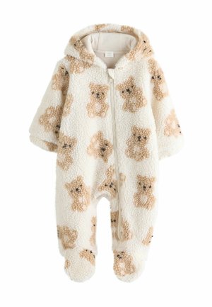 REGULAR FIT - Alvóruha - ecru tan bear print