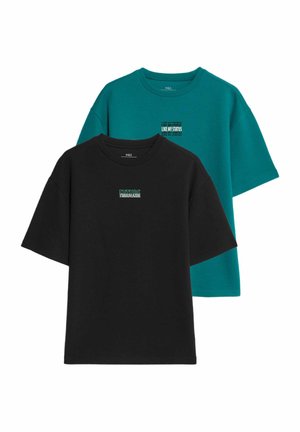 2PACK - T-shirt med print - black mix