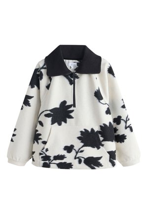 Next REGULAR FIT - HALF ZIP - Fleecetrøjer - black/white floral