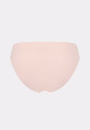 Nahtlose Damen-Unterwäsche in hellem Beige mit glattem Finish, ohne sichtbare Nähte oder Verzierungen.