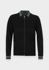 CARDIGAN ZIP THRU - Kardigán - black