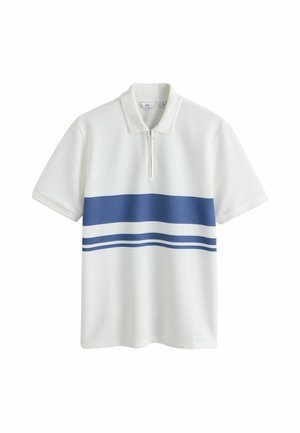 Next, REGULAR FIT - OTTOMAN RIB STRIPE POLO SHIRT - Polo shirt - white