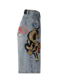 Ed Hardy PANTHER CRAWL  - Shorts di jeans - bleach