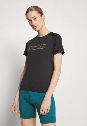 BUTTON TEE TRAZE - Print T-shirt - black
