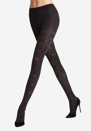 CHECK MATE 60 DENIER SEMI-OPAQUE - Tights - black