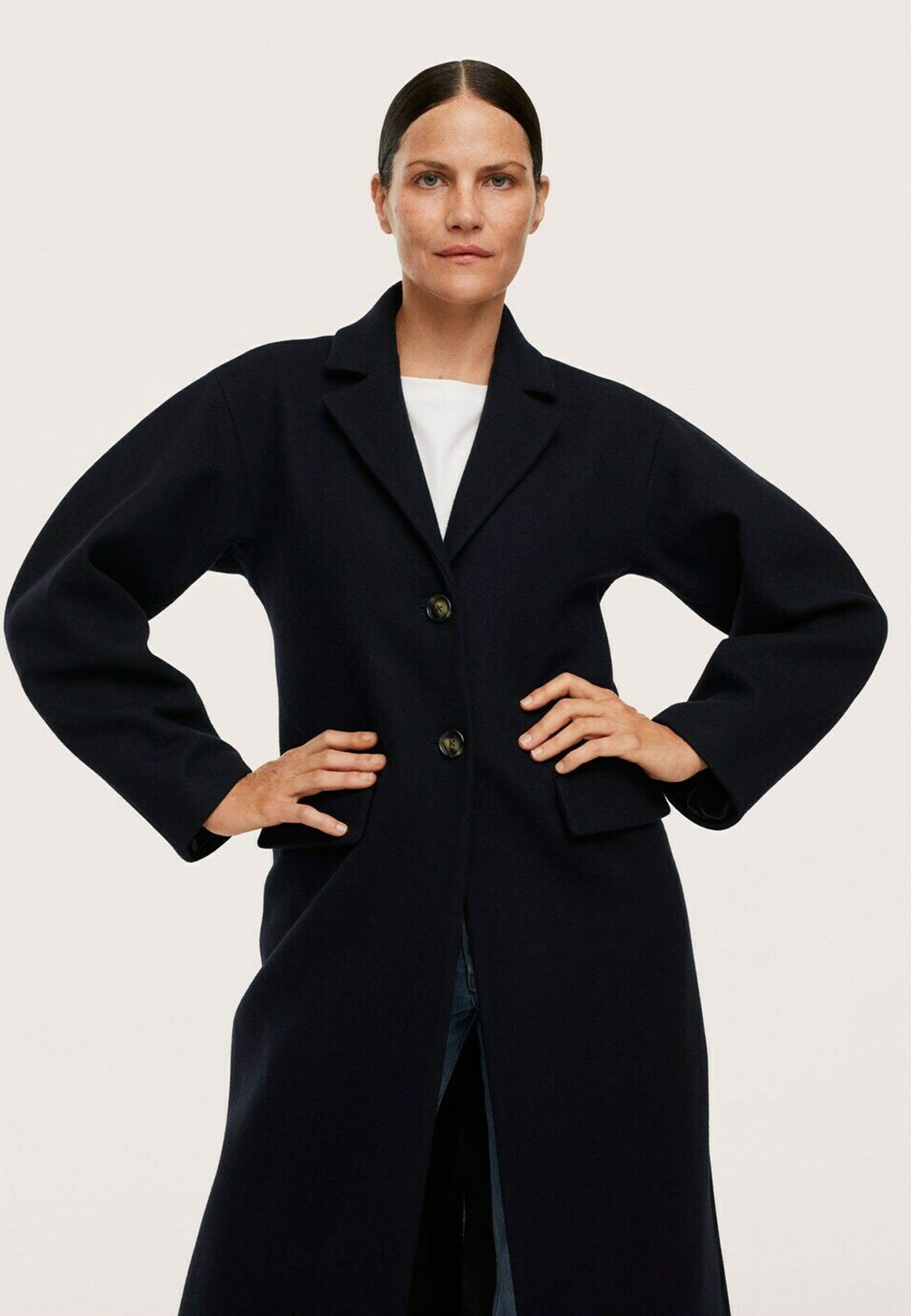 mango black coat