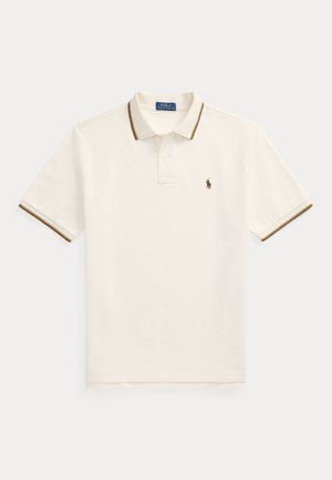 CUSTOM SLIM FIT MESH POLO SHIRT - Polo krekls - pale cream