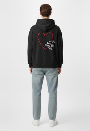 PINS EMBROIDERY HEAVYWEIGHT - Hoodie - washed black