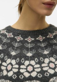 Vero Moda VMSIMONE NORDIC - Trui - dark grey melange