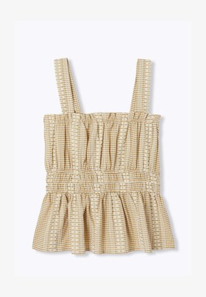 Promod, TOP VICHY À BRETELLES - Débardeur - carreaux beige