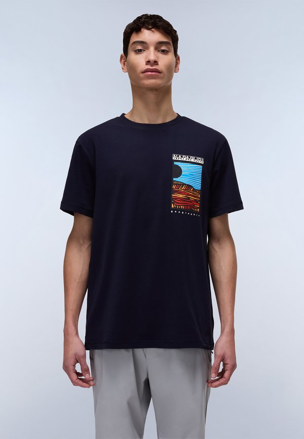 VALDOR - Print T-shirt - blu marine