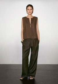 Massimo Dutti - Top - dark brown Thumbnail Image 1