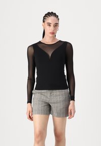 ONLY ONLBECKI BODYTOP - Tops ar garām piedurknēm - black