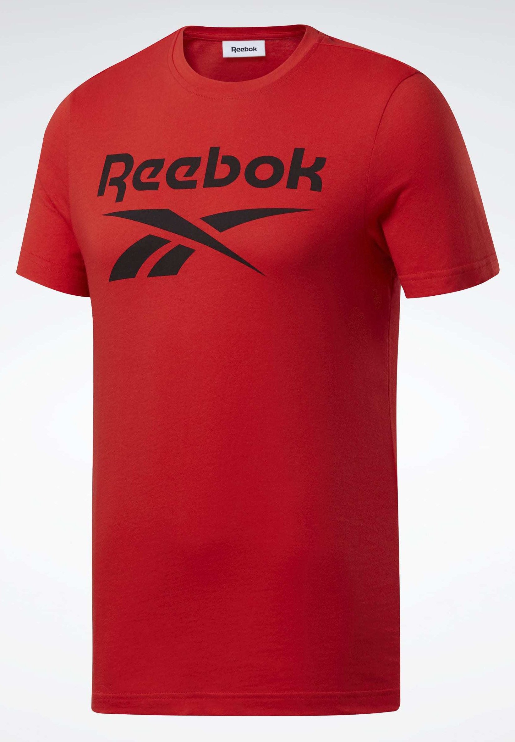 red reebok shirt