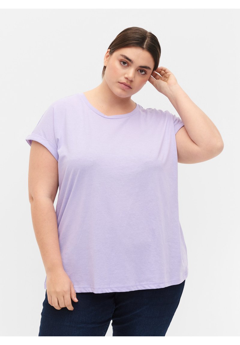 Zizzi - SHORT SLEEVED BLEND - Pamata T-krekls - lavender, Palielināt