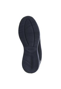 Suola in gomma nera con scanalature testurizzate per una migliore aderenza. Presenta il nome del marchio "BOBS" impresso vicino al tallone, design curvo.