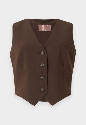 Guess THEOLINE PERFECT VEST - Waistcoat - espresso brown