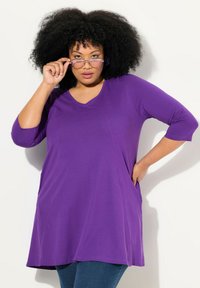 Ulla Popken V-NECK  - Langarmshirt - violet