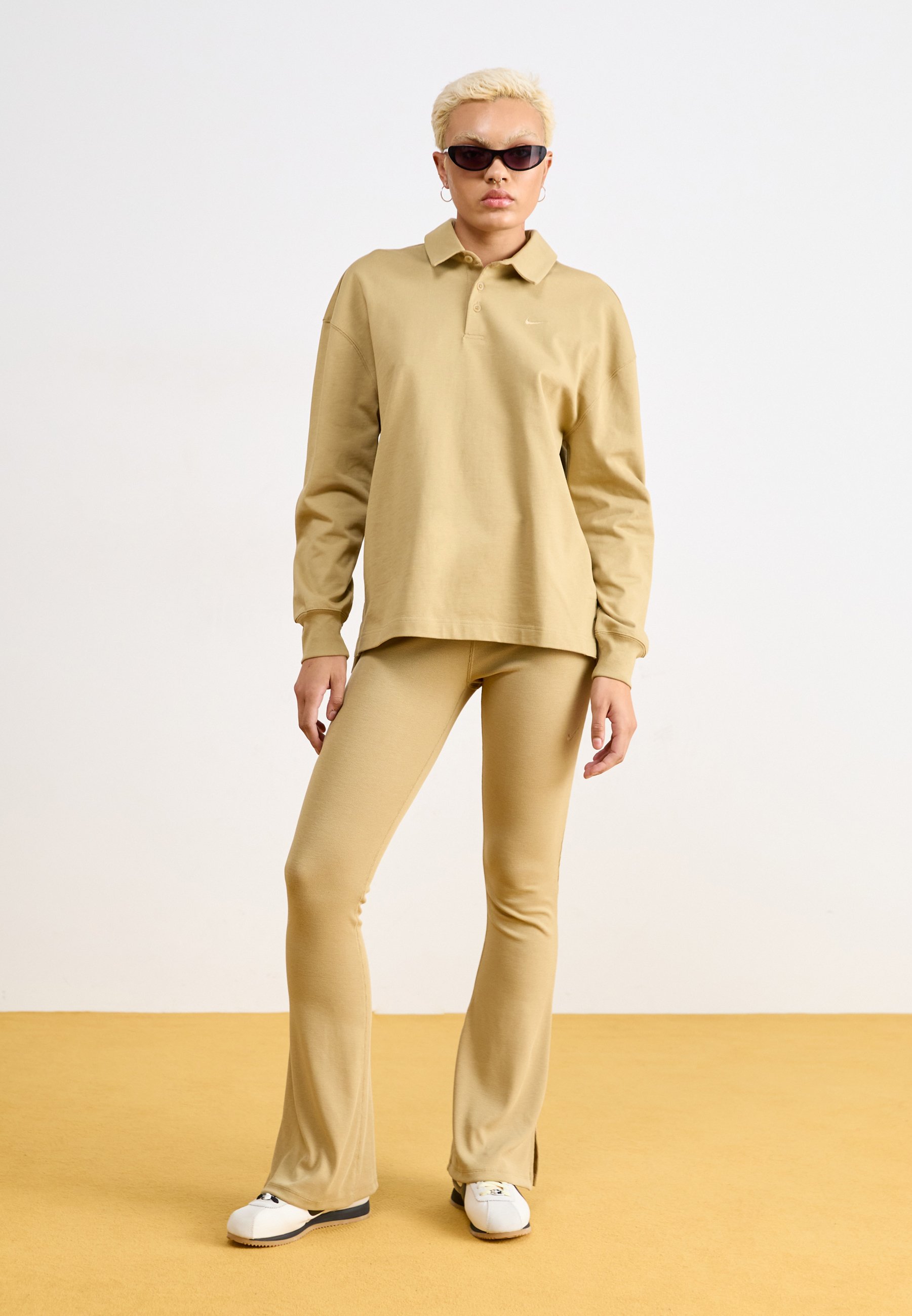 nike air beige long sleeve top