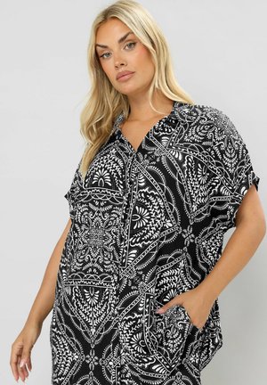 SEASHELL PRINT TEXTURED  - Bluse - jet black