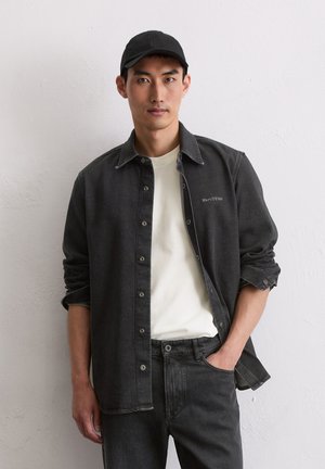 REGULAR - Shirt - dark grey authentic wash