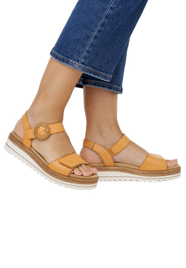 Plateausandalette - orange