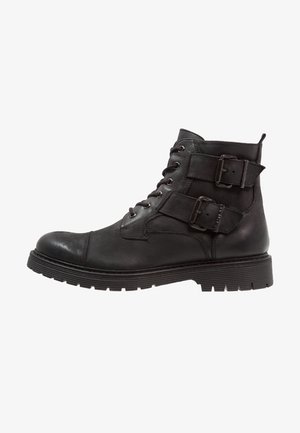Schnürstiefelette - black