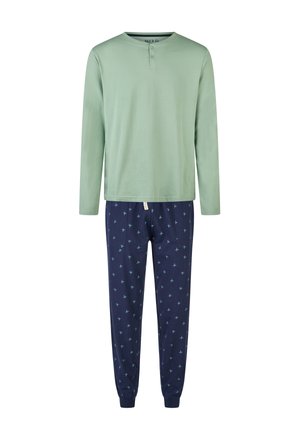 SET LONG NECK WITH BUTTONS - Pyjama set - green blue