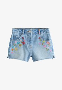 Neizbrano, mid blue embroidered flowers