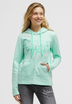 Soccx, SOCCX HOODIE MIT PAILLETTEN-ARTWORK UND KÄNGURUTASCHE - Kapuzenpullover - ocean mint