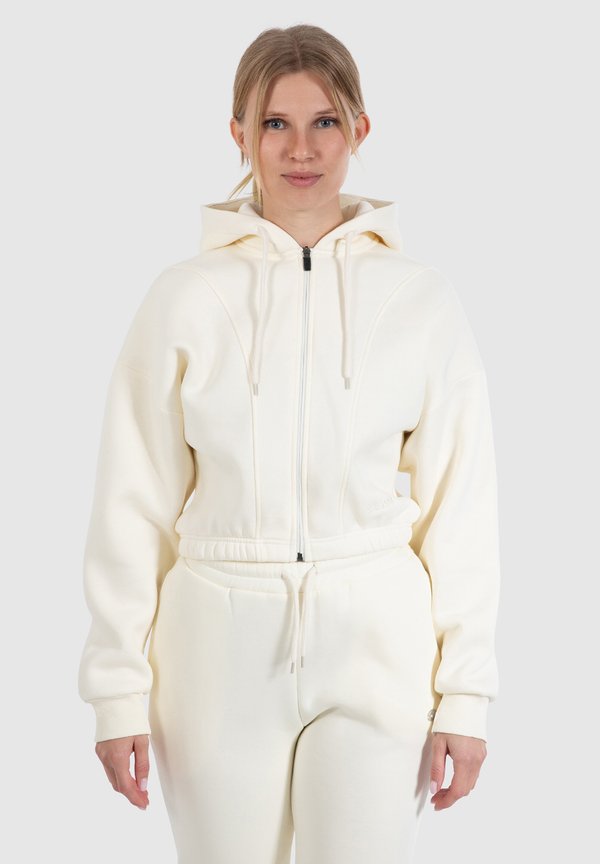 ELMA CROPPED ZIP HOODIE - Sweatjacke - creme