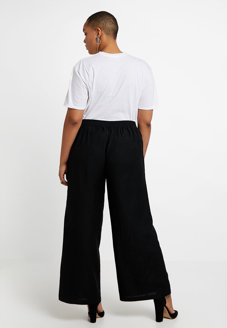 CAPSULE by Simply Be EASY CARE WIDE LEG TROUSER Bukse Evans SMART WIDE LEG TROUSER - Bukse - black