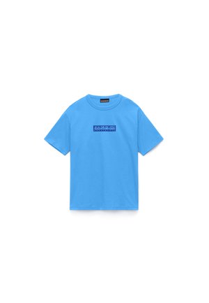 Napapijri NEW BOX LOGO - T-shirt con stampa - blue jasper