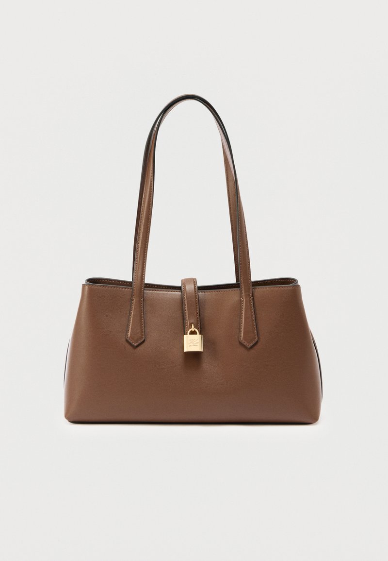 KARL LAGERFELD AUTOGRAPH PADLOCK - Kézitáska - dark friar brown