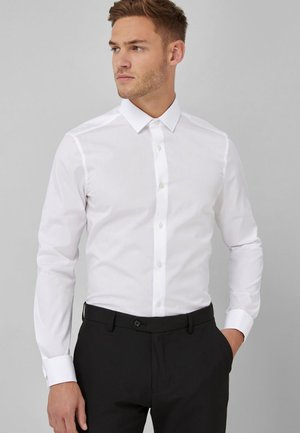 COTTON SHIRT-SLIM FIT DOUBLE CUFF - Kostymskjorta - white