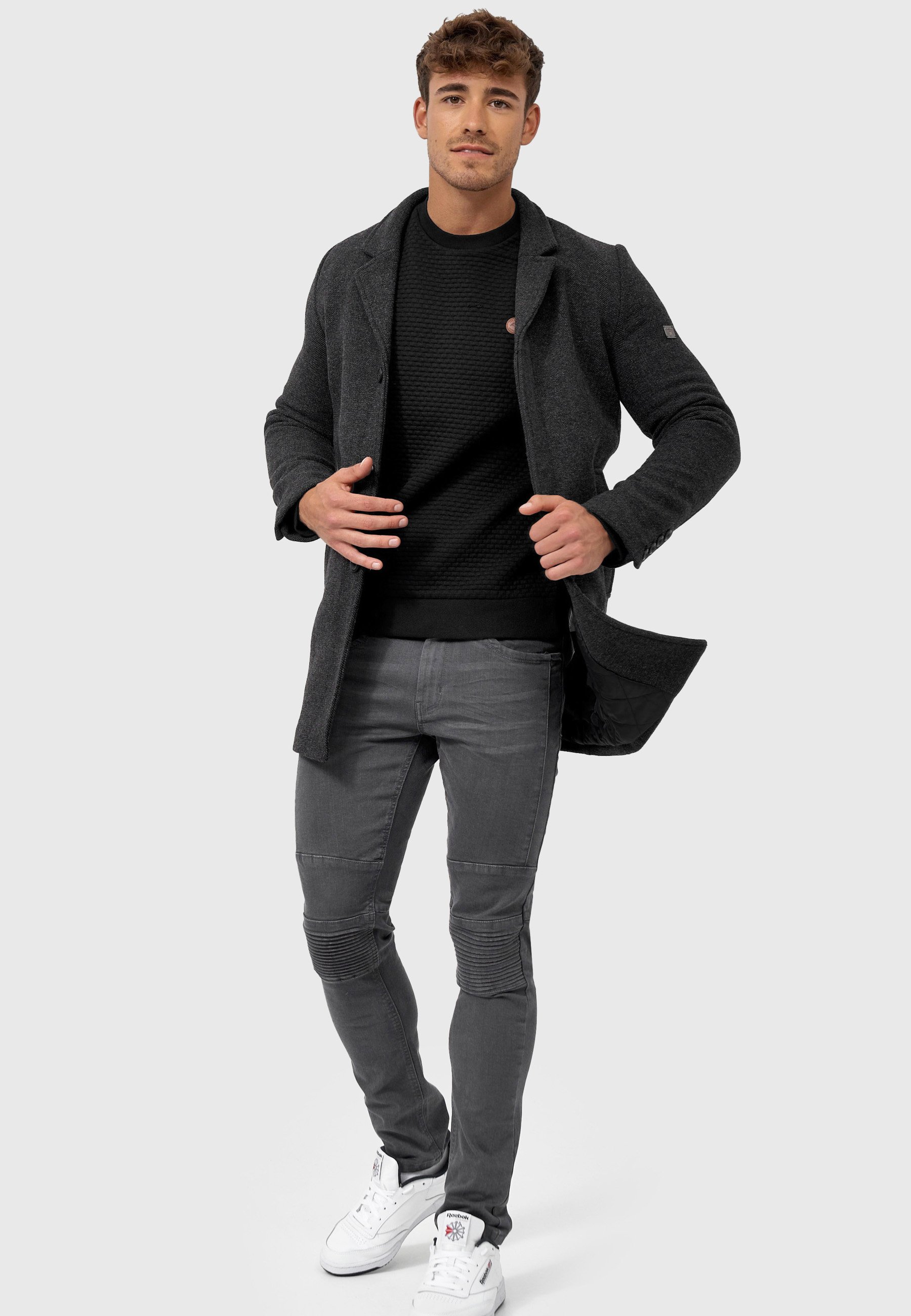 INDICODE JEANS Halflange jas - black mix/zwart - Zalando.nl
