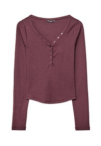 WITH BUTTONS - Maglietta a manica lunga - dark red