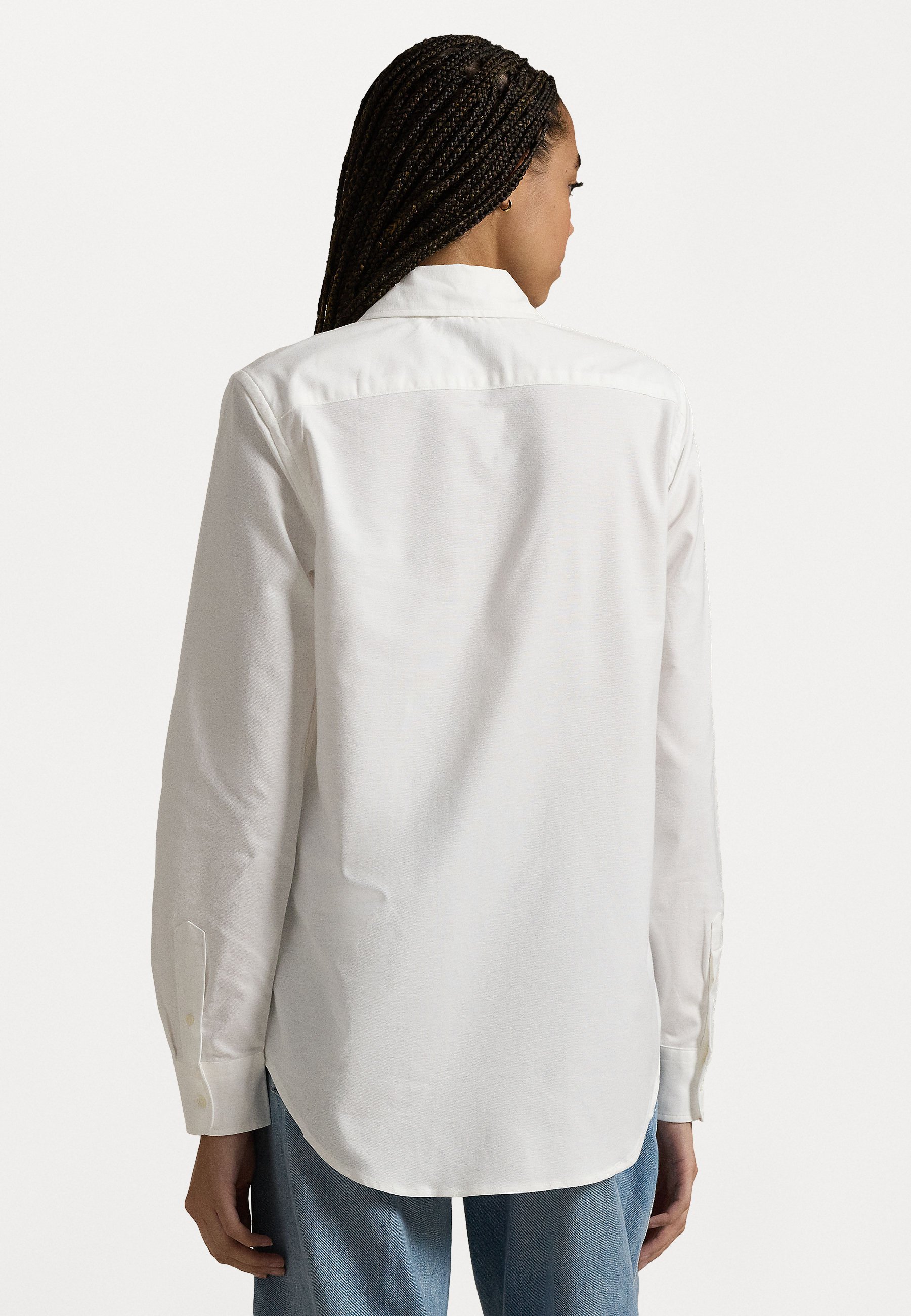 売れ筋商品|||ラルフローレン シャツ レディース トップス SLIM FIT STRETCH OXFORD SHIRT - Button-down blouse - white Polo Ralph Lauren SLIM FIT STRETCH OXFORD SHIRT - Button