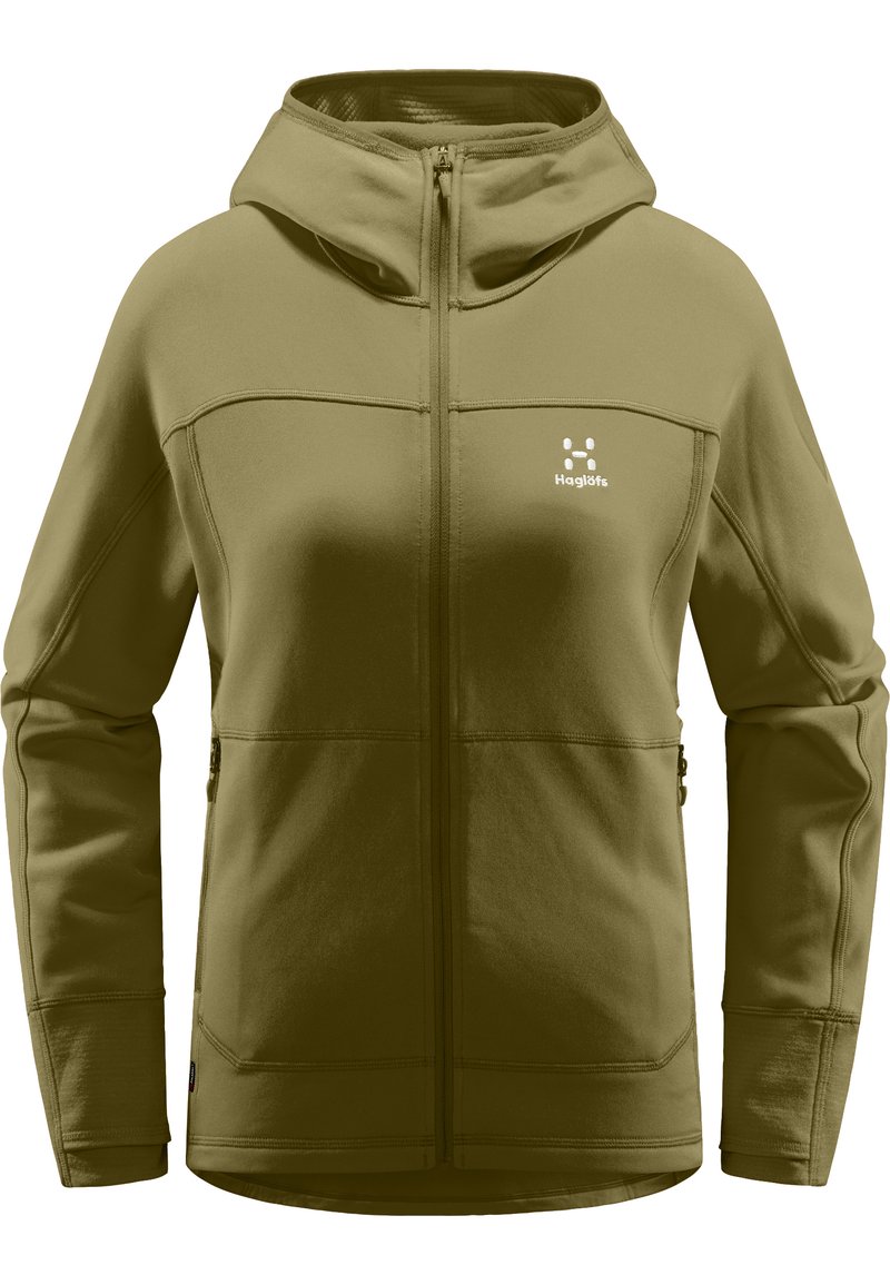 Haglöfs Fleecejas donkergroen gemêleerd