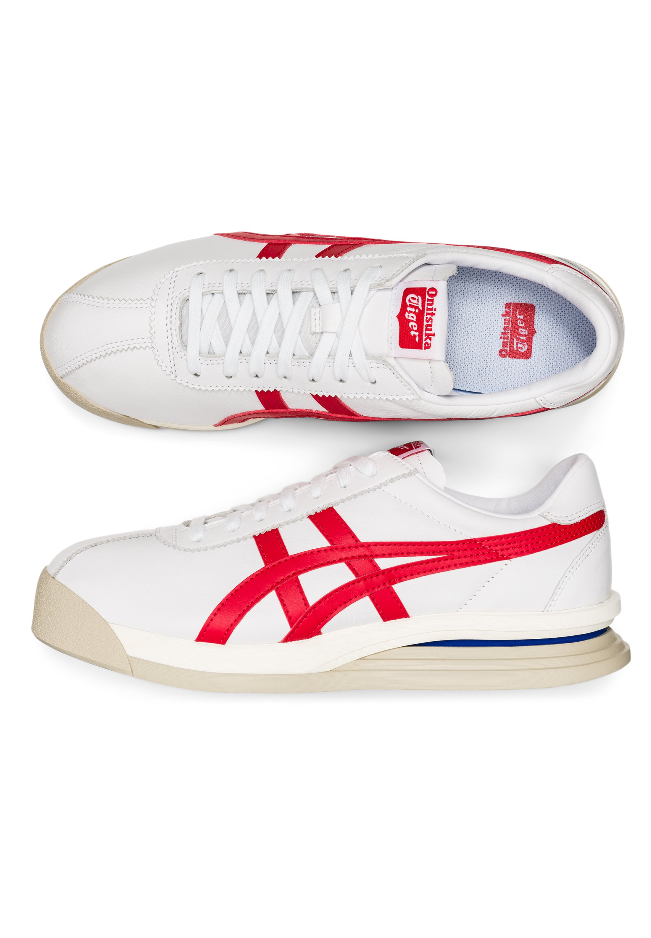 Onitsuka Tiger TIGER CORSAIR EX - Sneakers laag - white/classic red/wit -  Zalando.be