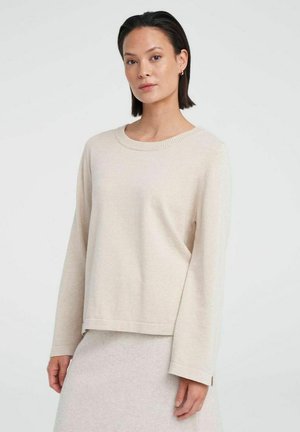HULDA CREW - Strickpullover - oyster